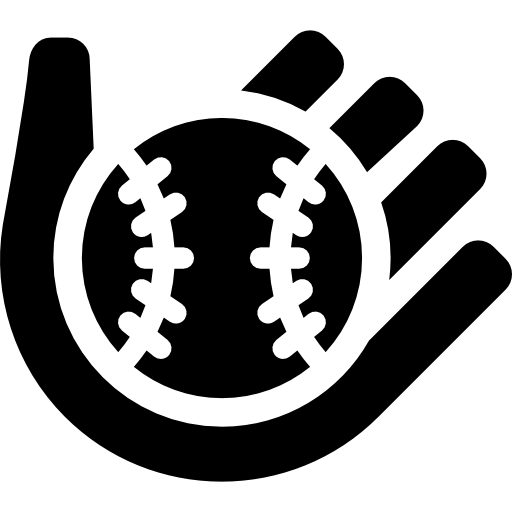 Baseball Curved Fill icon