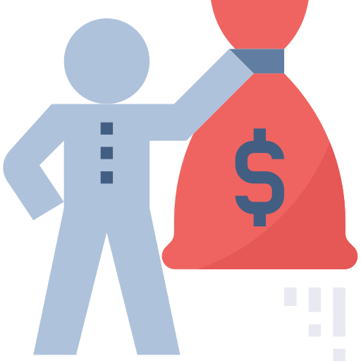 bolsa de dinero icono gratis