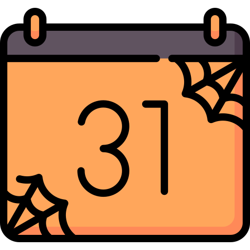 calendario de halloween icono gratis