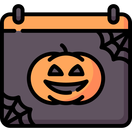 calendario de halloween icono gratis