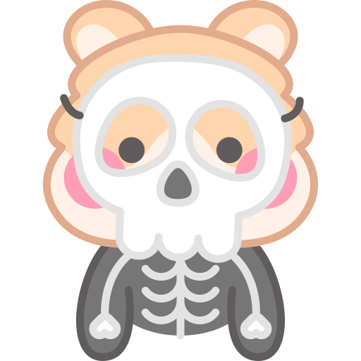 Skeleton free sticker