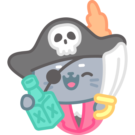 Pirate free sticker Pirate free sticker