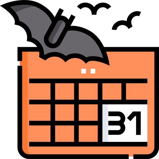 calendario de halloween icono gratis