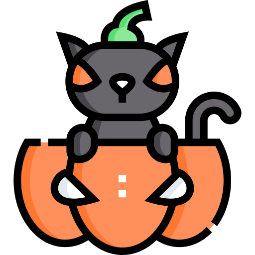 Black cat Icon, Halloween Flat Iconpack
