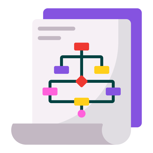 diagrama de flujo icono gratis