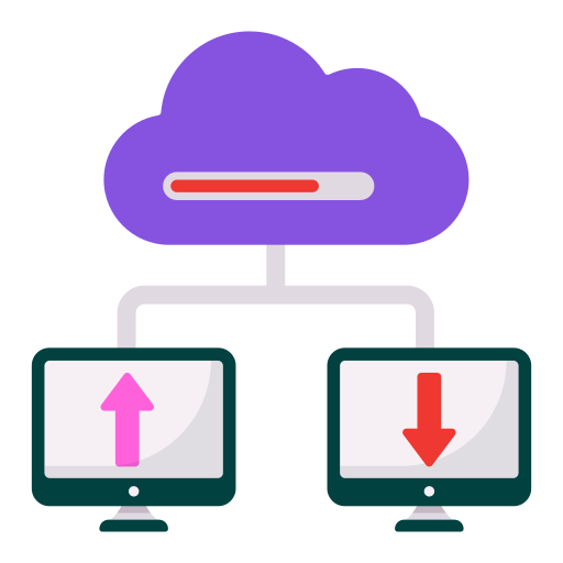 datos en la nube icono gratis