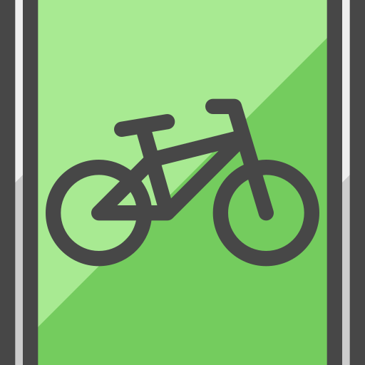 carril de bicicletas icono gratis