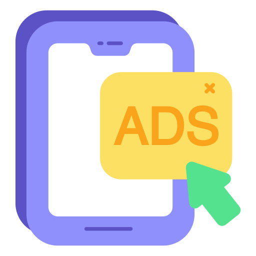 anuncios móviles icono gratis