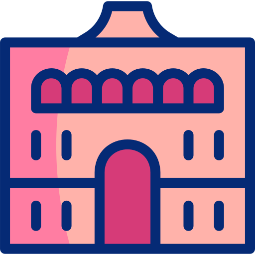 casa rosada icono gratis