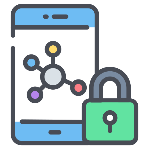 seguridad móvil icono gratis
