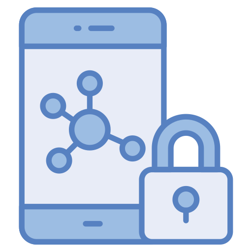 seguridad móvil icono gratis