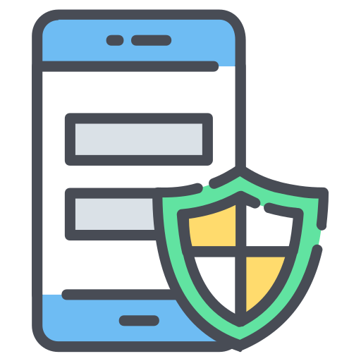 seguridad móvil icono gratis