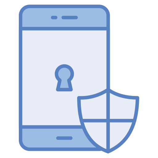 seguridad móvil icono gratis