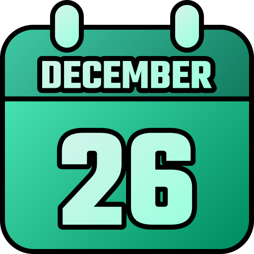 26 de diciembre icono gratis