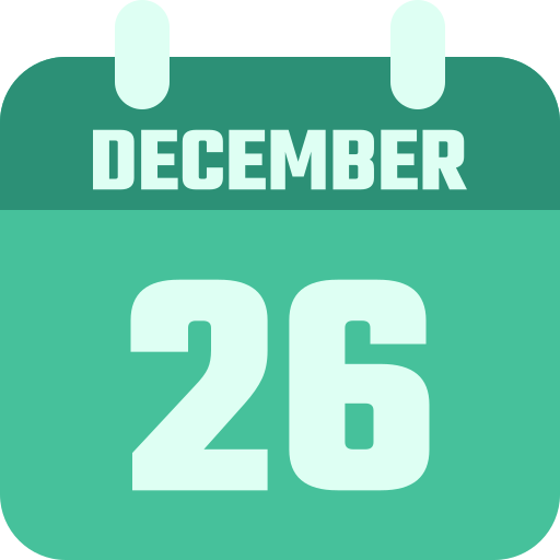 26 de diciembre icono gratis