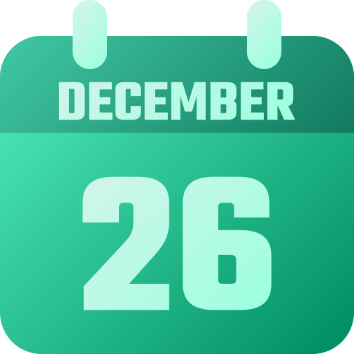 26 de diciembre icono gratis