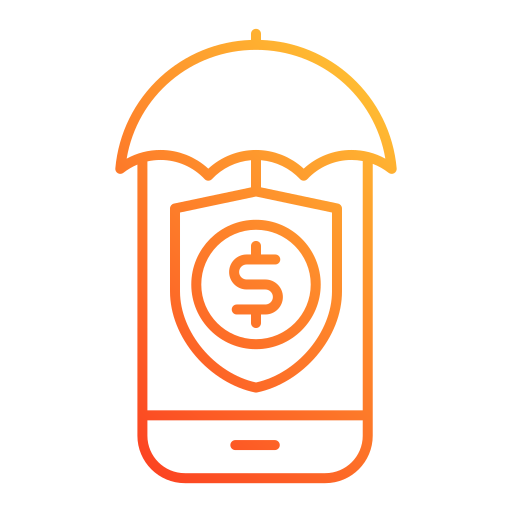 seguro móvil icono gratis