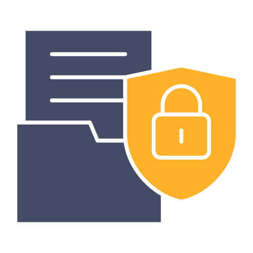 seguridad de datos icono gratis
