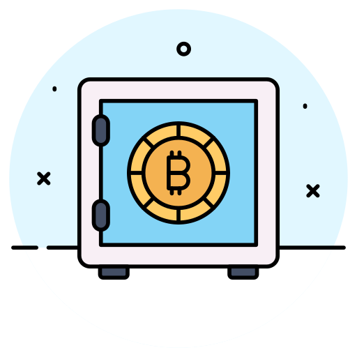 casillero de bitcoins icono gratis