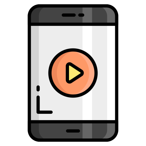vídeo móvil icono gratis