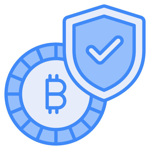 seguridad de bitcoins icono gratis