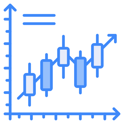 gráfico de velas icono gratis