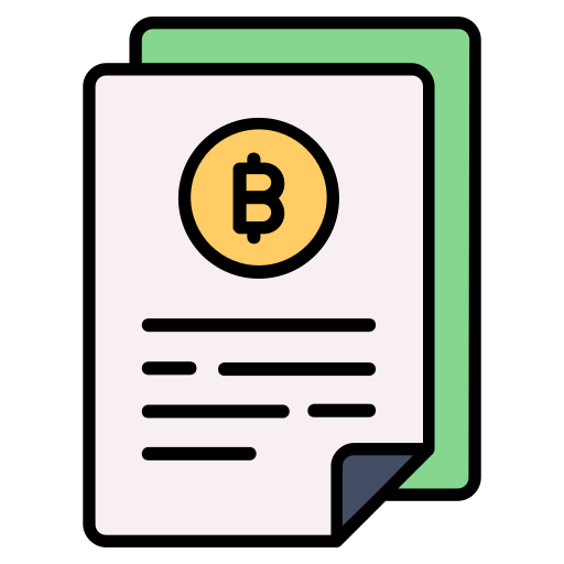 documentos bitcoin icono gratis