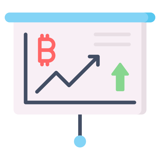 crecimiento de bitcoins icono gratis