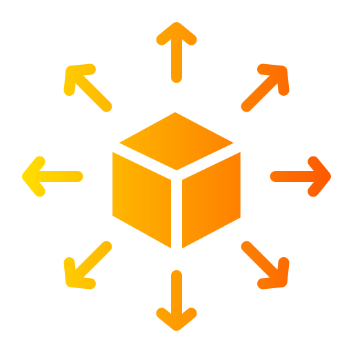 distribución icono gratis