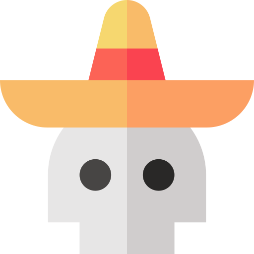 calavera mexicana icono gratis