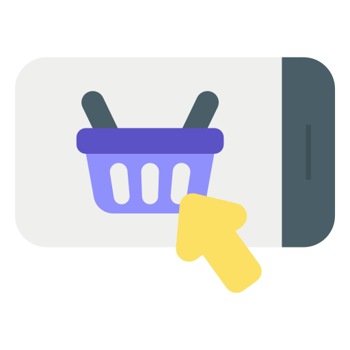 aplicación de compras móvil icono gratis