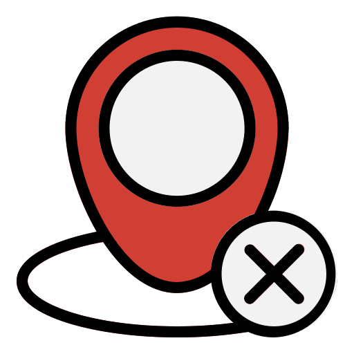 eliminar ubicación icono gratis