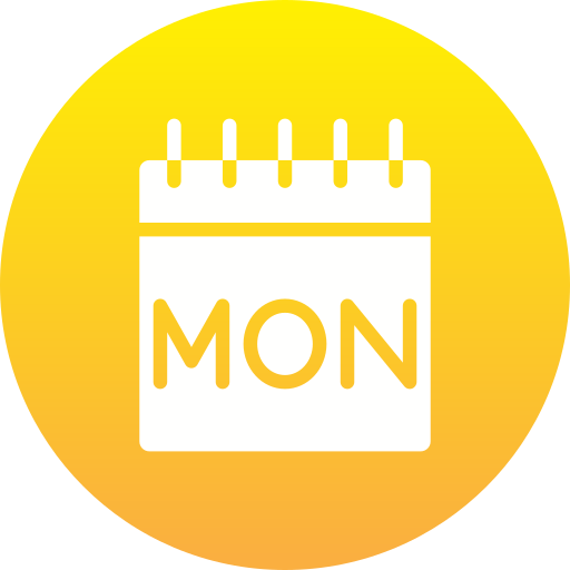 Monday - Free time and date icons