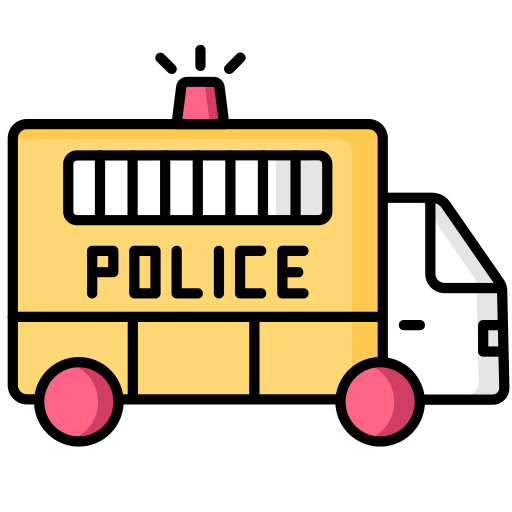 van da polícia grátis ícone