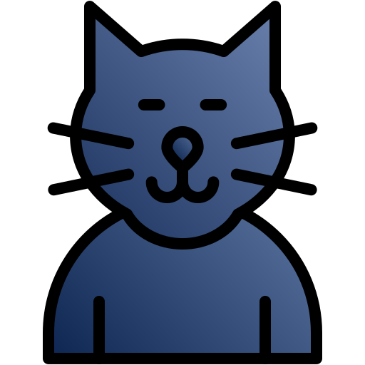 gato negro icono gratis