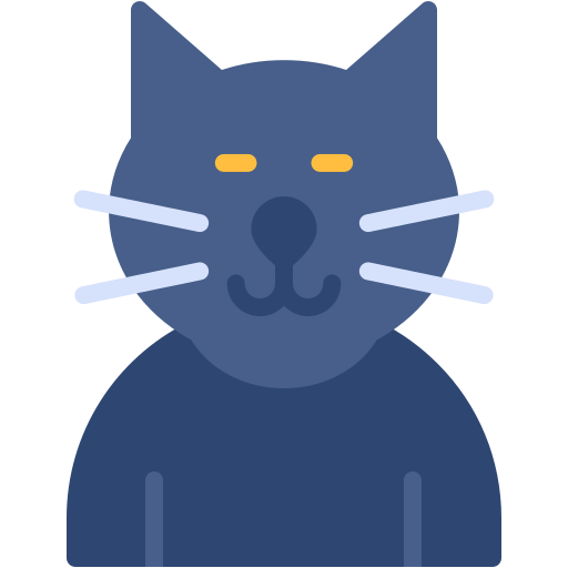 gato negro icono gratis