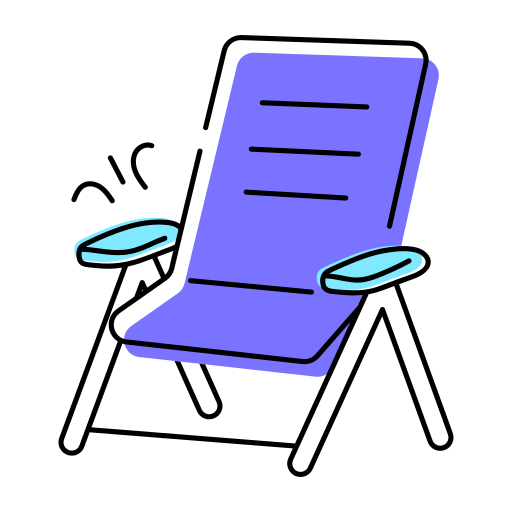 silla de cubierta icono gratis