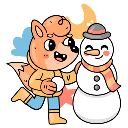 Snowman free sticker