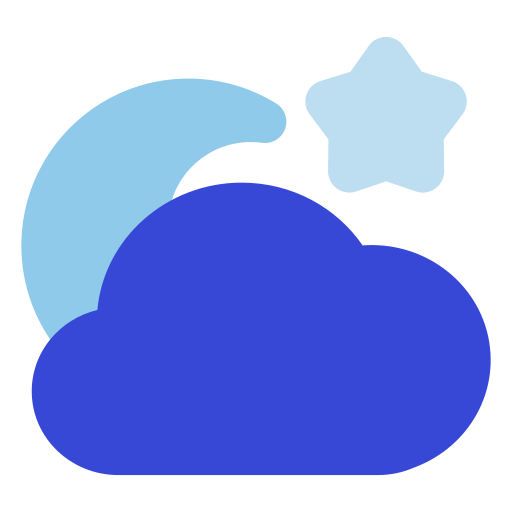 noche nublada icono gratis