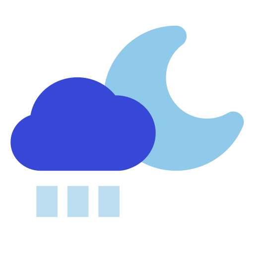lluvia nocturna icono gratis