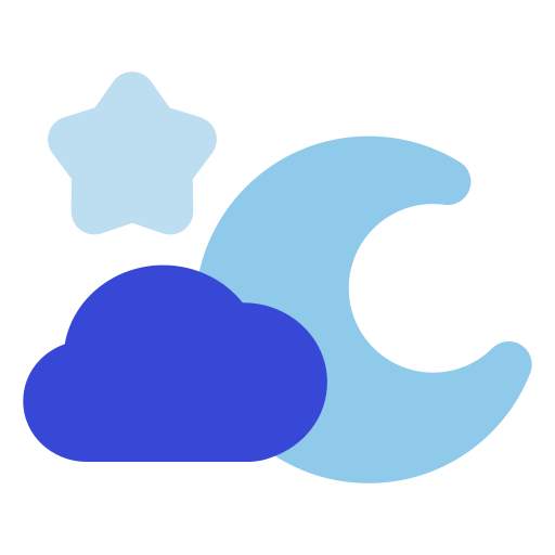 Cloudy night free icon