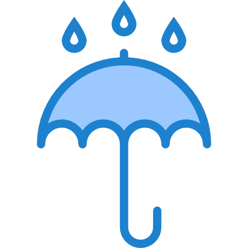 Umbrella srip Blue icon