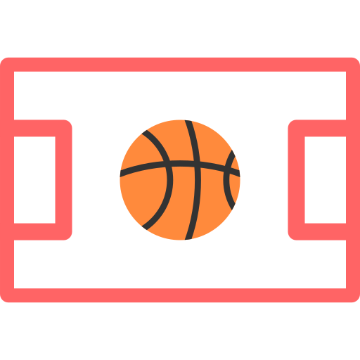 cancha de baloncesto icono gratis