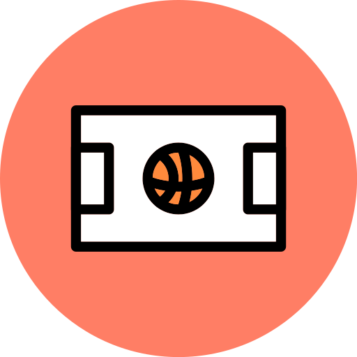 cancha de baloncesto icono gratis