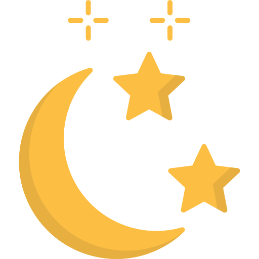 luna y estrellas icono gratis