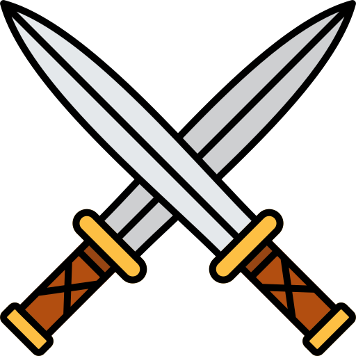 Two Crossed Swords Sticker