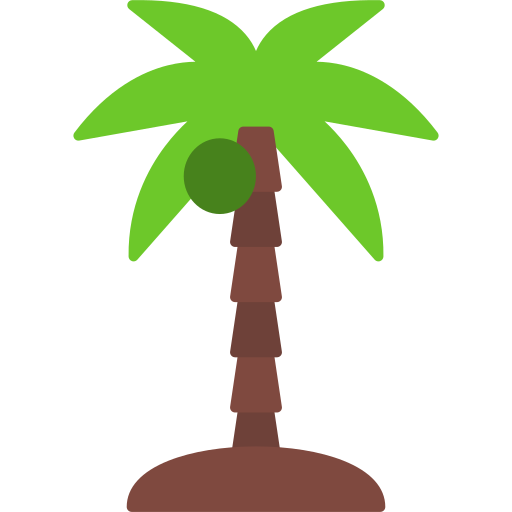 Árbol de coco icono gratis