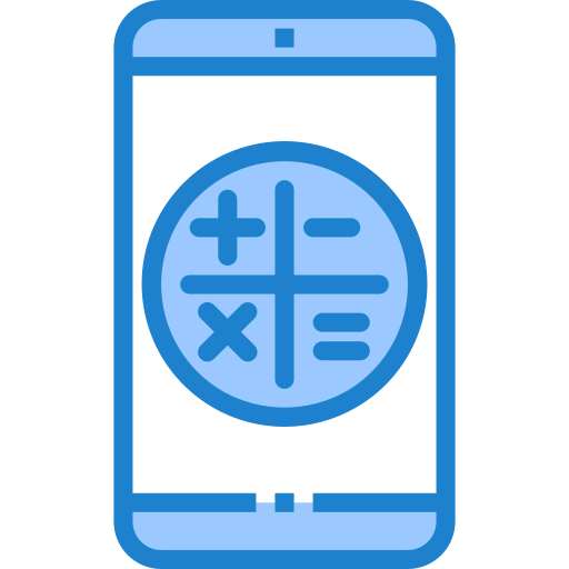 Calculator Srip Blue Icon