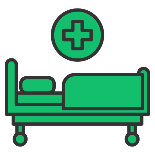 cama de hospital icono gratis