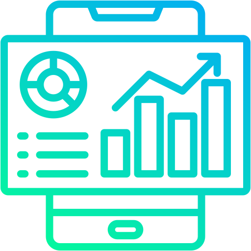 análisis móvil icono gratis